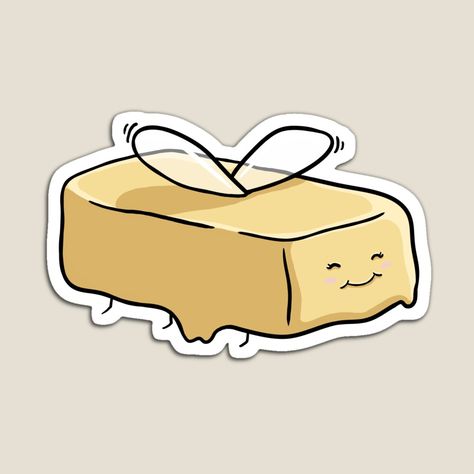 Get my art printed on awesome products. Support me at Redbubble #RBandME: https://www.redbubble.com/i/magnet/Too-literal-Butter-fly-Fun-Pun-Digital-Illustration-by-AlmightyClaire/77491566.TBCTK?asc=u Stick Of Butter Illustration, Butter Illustration, Butter Tattoo, Stick Of Butter, Puns, Digital Illustration, Colorful Prints, Sell Your Art, Tattoo Ideas