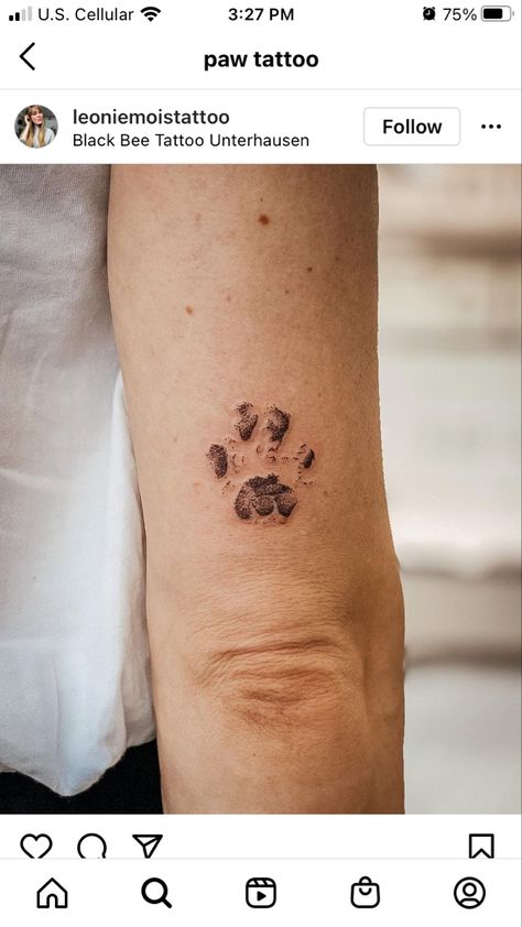 Paw Print Tattoo On Ribs, Va Tattoo, Paw Tattoos, Tiny Tattoos For Women, Pawprint Tattoo, Dog Paw Tattoo, Stitch Tattoo, Paw Tattoo, Tattoo Project