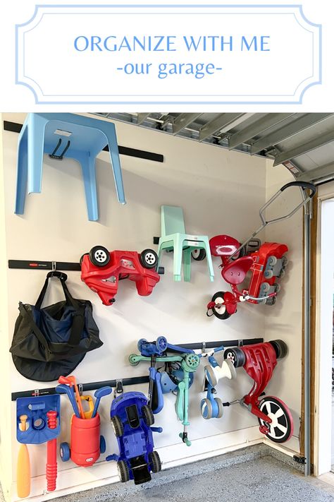 Rubbermaid FastTrack Garage 48-in … curated on LTK Rubbermaid Fast Track Garage Ideas, Garage Organization Zones, Garage Toy Storage, Organizing Sports Equipment In Garage, Rubbermaid Fast Track Garage, Rubbermaid Fast Track, Ladder Storage Garage Storeyourboard.com, Garage Storage Inspiration, Spring Refresh