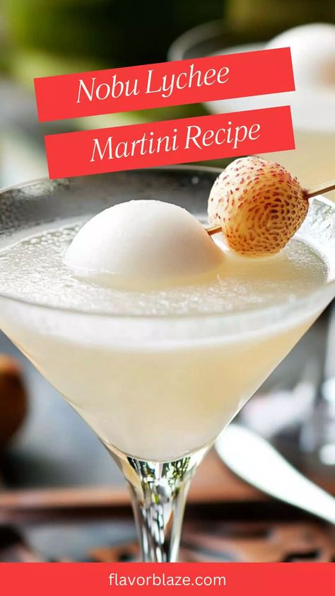 Nobu Lychee Martini Recipe – Flavor Blaze Lychee Martini Recipe, Lychee Mocktail, Lychee Recipes, Spicy Asian Noodles, Lychee Cocktail, Mango Martini, Lychee Martini, Spiced Drinks, Cocktail Ideas