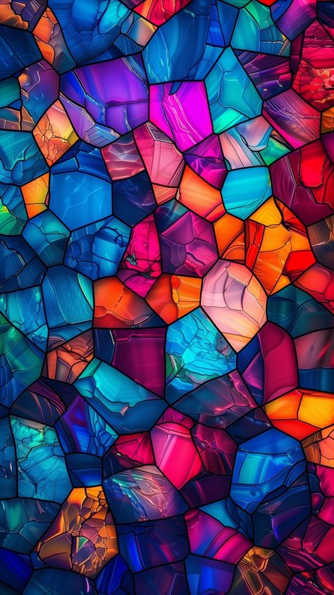 Brighten your iPhone and Android screens with this vibrant wallpaper! 📱✨ Stained Glass Wallpaper Iphone, Vibrant Wallpaper Iphone, Screensavers Aesthetic, Trippy Galaxy, Vibrant Wallpaper, Trippy Patterns, Lock Screen Wallpaper Iphone, Abstract Wallpapers, Trippy Designs