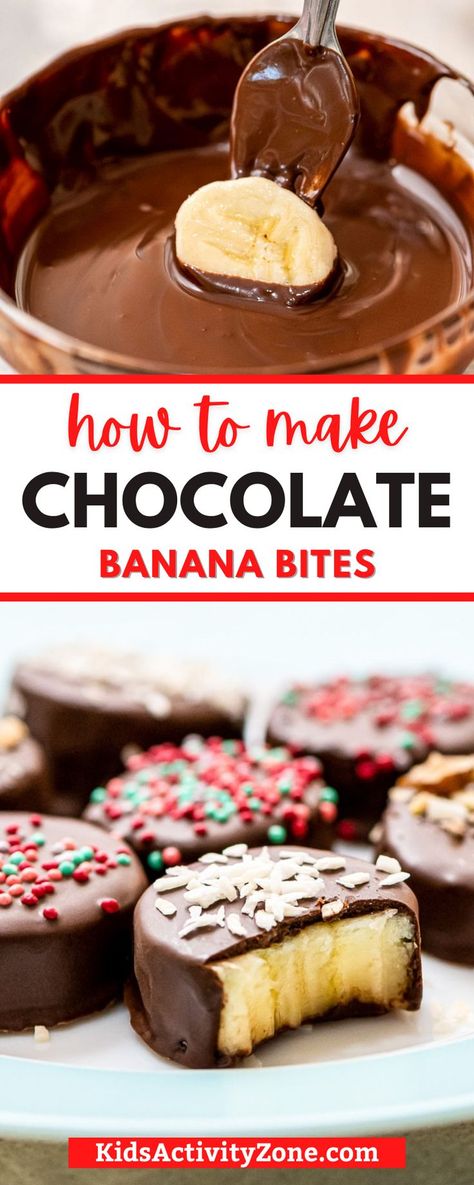 Easy Chocolate Covered Bananas, Dipped Banana Pops, How To Make Frozen Chocolate Covered Bananas, Chocolate Dipped Banana Slices, Frozen Chocolate Banana Bites, Chocolate Cover Bananas, Frozen Dipped Bananas, Chocolate Dip Bananas, Choc Covered Bananas