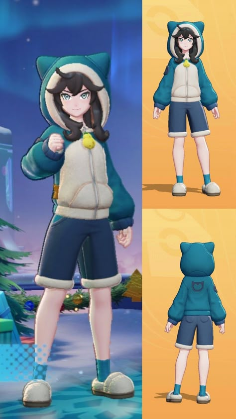 Pokemon Violet Outfit, Pokémon Trainer Base, Pokemon Go Avatar Outfit Ideas, Pokemon Body Base, Pokémon Go Outfits, Pokemon Oc Art, Pokemon Unite Outfits, Pokémon Oc Trainer, Pokemon Trainer Outfit Ideas