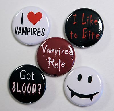 5 VAMPIRE Buttons Pinbacks Badges 1 inch Goth Vampires Set | eBay I Love Vampires, Kei Visual, Hippie Peace, Button Picture, Cool Pins, Cute Pins, Pinback Buttons, Up Girl, One Set