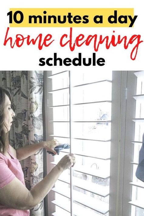 Start the New Year with an easy cleaning schedule you can follow all year long. This easy cleaning checklist will make deep cleaning your home easy. This checklist covers how to clean bathroom, bedrooms, living room, kitchen, entryway and every space in your house. Simple Cleaning Checklist, Home Cleaning Checklist, Norwex Cloths, Easy Cleaning Schedule, Roman Shade Tutorial, Mercury Glass Lamp, Hard Water Spots, Faux Roman Shades, Clean House Schedule