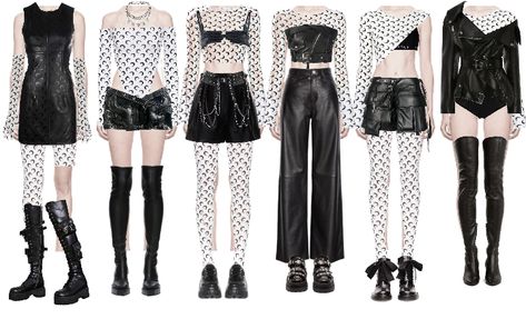 Jxnnie on ShopLook | The easiest way to find the perfect outfit 6 Member Girl Group Outfits, 6 Member Girl Group, Girl Group Outfits, Gg Outfits, Blackpink Outfit, Kpop Women, Outfit Concert, Kpop Fits, Group Outfits