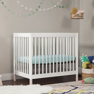 Babyletto Gelato Mini Crib | West Elm Gelato Mini Crib, Nursery Nook, Small Space Nursery, White Crib, Mattress Pad Cover, Small Nurseries, Portable Crib, Mini Convertible, Stylish Nursery