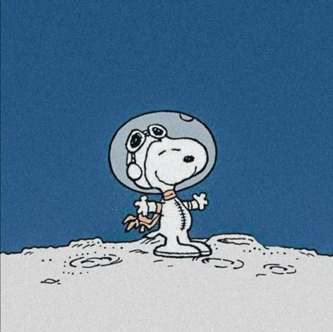 Snoopy Space, Space Wallpaper, A Cartoon, The Moon, Snoopy, Moon, Blue