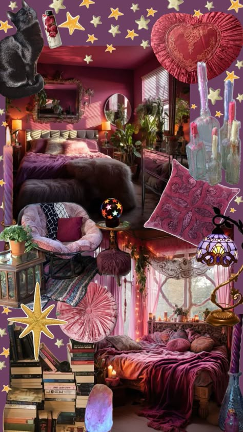 Whimsigoth Bedroom, 2000s Room, Witch Room, Deco Studio, Dark Home, Cute Bedroom Decor, Redecorate Bedroom, Dream Room Inspiration, Room Inspiration Bedroom