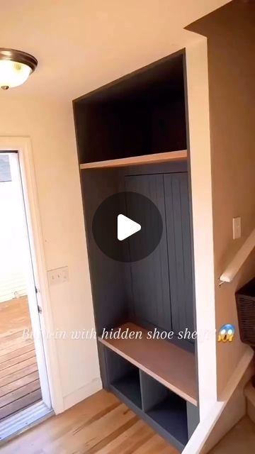 Hidden Shoe Cabinet Entryway, Hidden Shoe Cabinet, Shoe Cabinet Entryway, Mudroom Storage, Mud Room Storage, Interior Home Design, Shoe Cabinet, Interior Home, Home Design