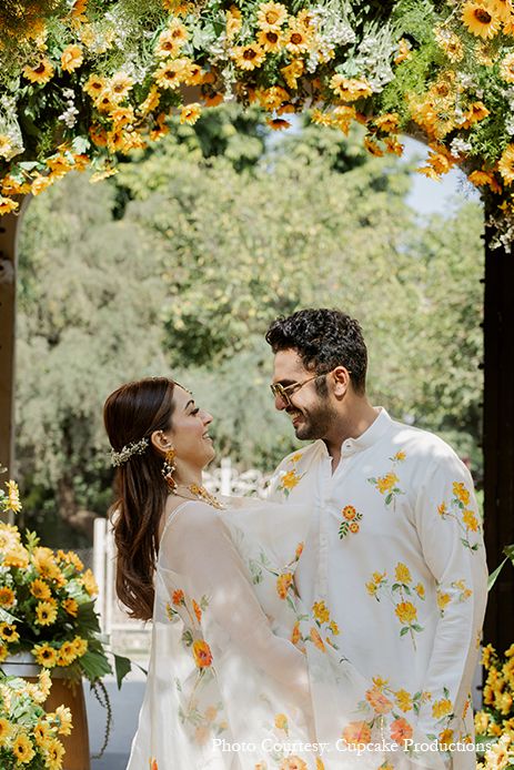 Yellow Haldi Outfit, Haldi Ceremony Outfit, Haldi Outfits, Haldi Outfit, Celebrity Bride, Theme Dress, Haldi Ceremony, Random Image, South Asian Wedding