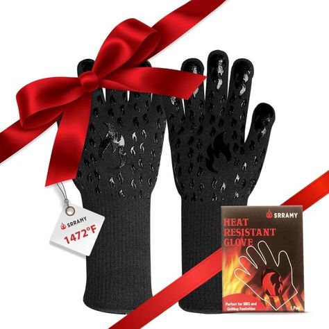 Srramy BBQ Gloves - 1472°F Extreme Heat Resistant, Fireproof, Ideal for Grilling, Barbecuing, Baking, Smoking, and Camping. Suitable for Both Men and Women, Perfect for Handling Hot Food Safely Bbq Gloves, Heat Resistant Gloves, Hot Food, Grill Accessories, Oven Glove, Bear Paws, Hold My Hand, Extreme Heat, Linen Textile