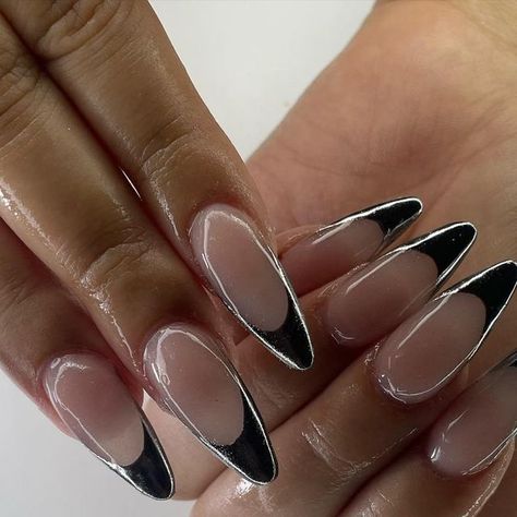 Jada on Instagram: "I can’t go to the sza concert but at least my nails can 🥲

#szaconcert #concertnails #longbeachnails #longbeachnailtech #calinails #thenailslayerr #explorepage #explore #chromefrenchtip #mediumnails #mediumalmondnails #mediumchromalmondnails" Sza Concert Nails, Sza Concert, Concert Nails, March 21, My Nails, Long Beach, Almond Nails, Nail Tech, I Can