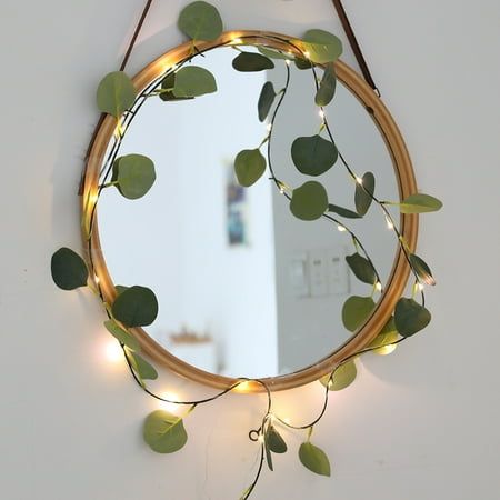 Vines For Bedroom Decor, Led Lights And Fairy Lights Bedroom, Green Curtain Lights, Boho Theme Bedroom Decor, Fake Ivy And Fairy Lights, Corner Fairy Lights, Green Leaf Bedroom Decor, Purple Wall Room Decor, Green And White Decor Living Room