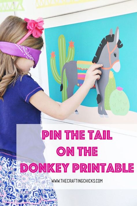 This Pin The Tail on the Donkey FREE printable is perfect for a Cinco de Mayo Party Fiesta Games, Taco Twosday, Pin The Tail, Graduation Party Games, Birthday Fiesta, Mexican Fiesta Party, Mexican Birthday, Awesome Bachelorette Party, Fiesta Theme Party