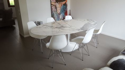 Tulip table Saarinen tavolo design marmo made in italy 100% Saarinen Tulip Table, Tulip Table, Dining Area, Creative Design, In Italy, Dining Table, Italy, Furniture, Home Decor