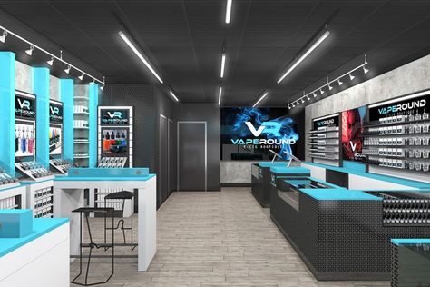 Vapestore Interior, Vapeshop Interior Design, Shop Counter Design, Window Display Design, Shop Counter, Counter Design, Business Decor, Interior Display, Phone Shop