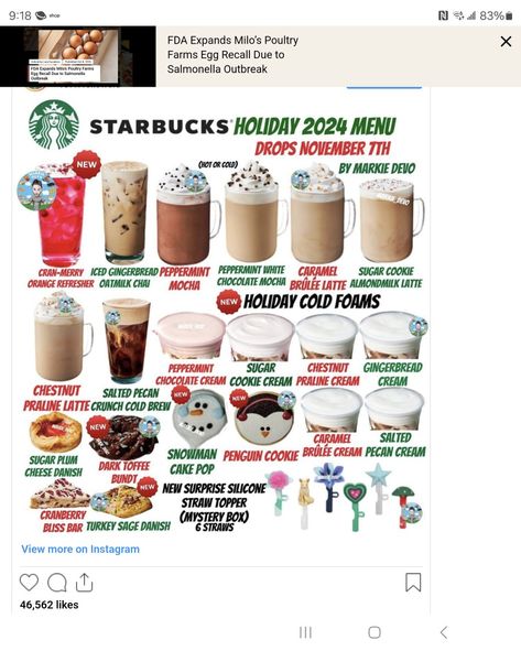 Starbucks Holiday Menu 2024, Starbucks Holiday Drinks 2024, Starbucks Christmas Menu 2024, Starbucks Drinks To Try Christmas, Starbucks Drinks Christmas, Starbucks Christmas Menu, Starbucks Christmas Drinks, Starbucks Holiday Drinks, Penguin Cookies