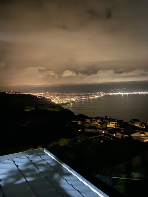 New Zealand At Night, Wellington New Zealand Aesthetic, Wellington Aesthetic, Auckland Aesthetic, Night Aesthetic City, New Zealand Aesthetic, New Zealand Wellington, New Zealand Mountains, New Zealand Cities