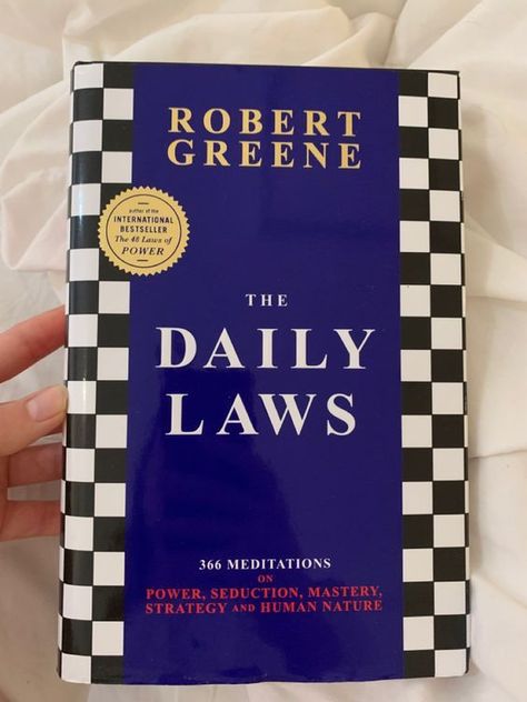 The Daily Laws by Robert Greene, must read book. meditation Daily Laws, Robert Greene Books, The 48 Laws Of Power, Laws Of Power, Metaphysical Books, Books By Black Authors, Empowering Books, Budapest Travel, 48 Laws Of Power