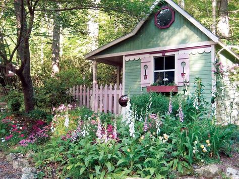 Painted Shed, Backyard Getaway, Storage Shed Plans, Shed Plan, Potting Sheds, River Falls, She Sheds, Have Inspiration, Shed Design