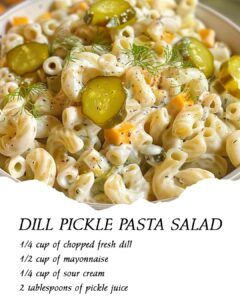 DILL PICKLE PASTA SALAD Dill Pickle Pasta Salad Recipe, Bound Salad, Crockpot Shredded Beef, Pickle Salad, Pickle Pasta Salad, Pickle Pasta, Ginger Shot Recipe, Dill Pickle Pasta Salad, Pasta Side