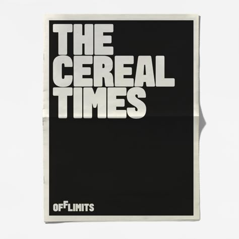 Astrid Stavro's identity for 'next-generation' cereal that has flavours to match your mood | Creative Boom New Cereal, Cereal Brands, Typo Poster, Self Branding, Newspaper Design, Visual Aesthetics, Bold Typography, Typeface Design, Time Of Day