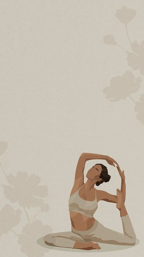 Women's spiritual aesthetic iPhone wallpaper | Free Photo Illustration - rawpixel Yoga Wallpaper Aesthetic, Health Images For Vision Board, Wallpaper Aesthetic Woman, Notion Images Aesthetic, Aesthetic Yoga Pictures, Yoga Asthetic Picture, Spiritual Growth Aesthetic, Yoga Wallpaper Iphone, Yoga Aesthetic Wallpaper