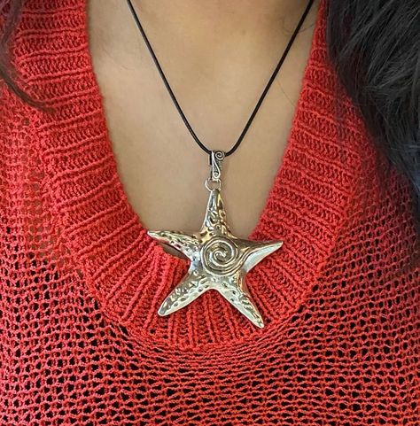 starfish cord 🌟 Cord Necklaces, 90s Model, Starfish Necklace, April 26, Pixie Dust, Cord Necklace, Handmade Jewellery, Starfish, Handmade Jewelry