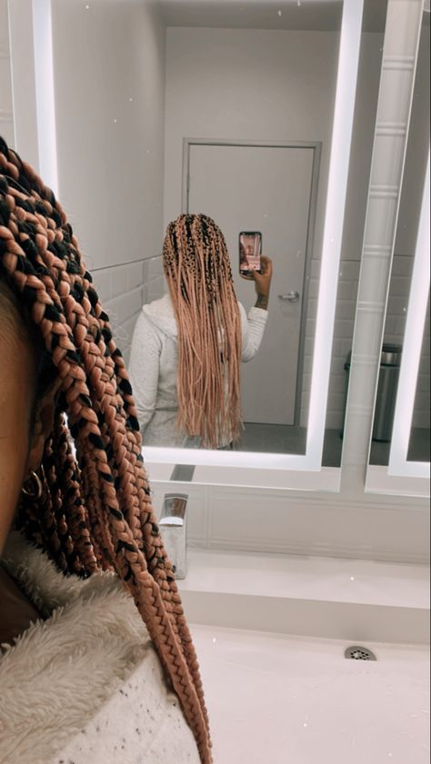 Rose Gold Braids, Gold Braids, Pretty Braids, Nappy Hair, Cheer Hair, Creative Hairstyles, Girls Rock, Protective Hairstyles, Braid Styles