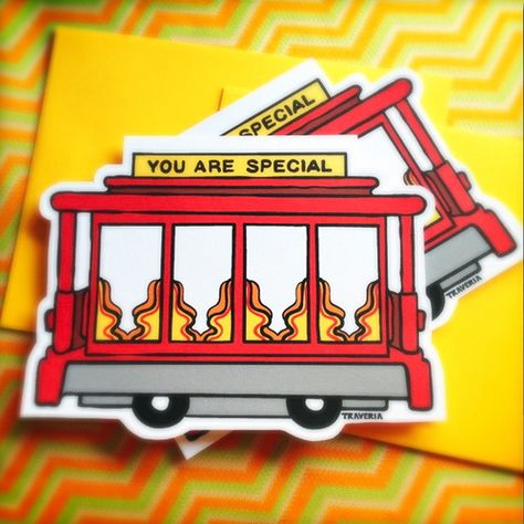 Mister Rogers Trolley Card Mr Rodgers, Neighborhood Party, Mister Rogers Neighborhood, Mister Rogers, Daniel Tiger's Neighborhood, Tiger Birthday, Fred Rogers, 85th Birthday, Daniel Tiger