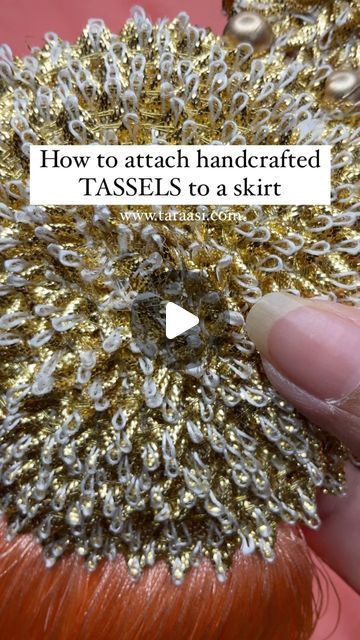 Taraasi | Sustainable clothing on Instagram: "How to attach handcrafted tassels to a skirt ?

Shop now !
www.taraasi.com
(Link in bio)" Artisanal Clothing, Tassel Skirt, Free Lifestyle, A Skirt, Sustainable Clothing, Beaded Embroidery, Link In Bio, Tassels, Shop Now