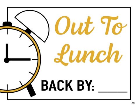 Let people know that you're on a short lunch break with one of these 15 FREE printable out to lunch signs. Print from any personal printer! Out For Lunch Sign, On Break Sign, Lunch Break Sign, Out To Lunch Sign, Heart Coloring Pages, Out To Lunch, Boy Baby Shower Themes, Therapy Worksheets, Shower Themes