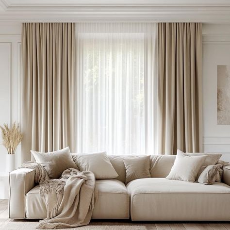 Beige Velvet Curtains, Rich Luxury, Long Drapes, Store Hacks, Dollar Store Hacks, Curtains For Living Room, Velvet Curtains, Custom Curtains, Curtains Bedroom