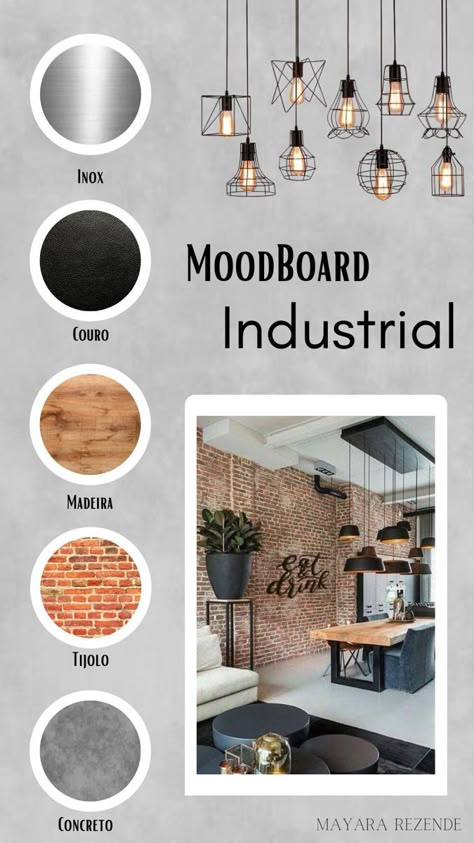 Industrial Wall Panel, Industrial Style Accent Wall, Vintage Industrial Decor Living Room, Industrial Design Cafe, Industrial Design Interior Cafe, Industrial Cafe Interior Design, Industrial Moodboard, Cafe Interior Design Ideas, Industrial Modern Decor