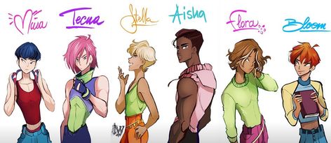 Winx Genderbend Art, Genderbend Winx Club, Winx Club Boys, Winx Genderbend, Winx Boys, Winx Club Fanart, Prince Ivy, Winx Fanart, The Winx Club