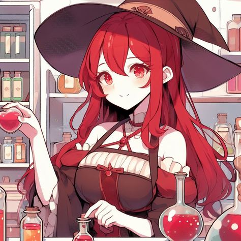 #witch #anime #witchanime #redhair #red #redeyes #coolgirl #cadı Witch Anime Drawing, Anime Witch Wallpaper, Witch Anime Pfp, Cute Anime Witch, Anime Witches, Witch Oc, Witch Anime, Witch Hair, Witch Drawing