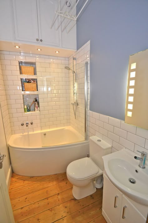 Bathroom Makeover - Bromley - Bathroom fitters Corner Tub Shower Combo, Corner Tub Shower, Suite Ideas, Bathroom Tub Shower, Loft Bathroom, Housewarming Decorations, Bathroom Drawers, Bilik Air, Bathroom Remodels