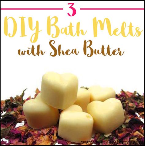 Bath Melts Recipe, Diy Shea Butter, Bath Melts Diy, Natural Beauty Hacks, Bath Diy, Shea Butter Recipes, Bath Melt, Bath Melts, Bombe Recipe