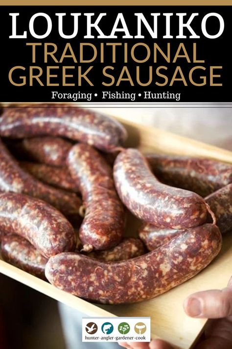 Greek Sausage, Grilled Sausage Recipes, Cured Meat Recipes, Sausage Making Recipes, Make Sausage, Meat Curing, Homemade Sausage Recipes, Recipes Greek, Best Pizza Dough