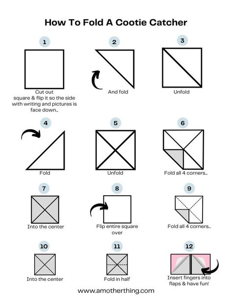 Paper Craft Ideas for Christmas: Festive Decorations Science Cootie Catcher, How To Make A Cootie Catcher Step By Step, Cootie Catcher Ideas For Adults, How To Make A Fourtion Teller Paper, How To Fold A Cootie Catcher, How To Fold A Fortune Teller, How To Make A Paper Fortune Teller, How To Make A Cootie Catcher, How To Make A Fortune Teller