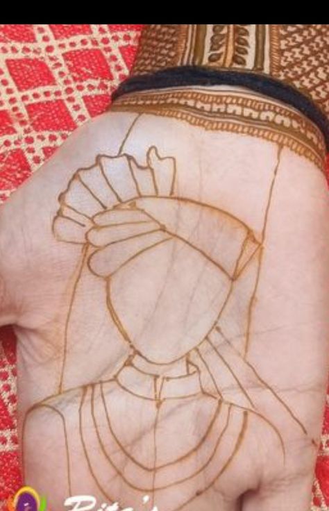 How To Draw Bride In Mehendi, Bride Groom Figure Mehandi, Mehandi Design For Groom Hand, Groom Face Mehndi Designs, Mehendi Designs For Practice, Dulha Mehandi Design, Dulha Dulhan Mehndi Designs, Mehndi Logo, Figure Mehndi Designs