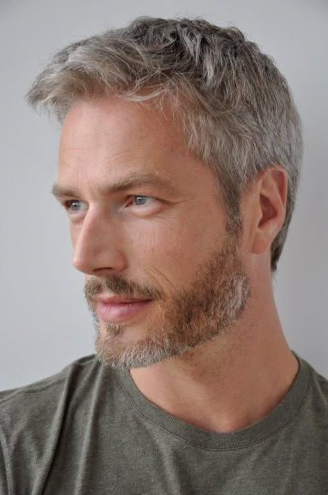 Mens Grey Blending Hair, Blonde Older Man, Male With White Hair, Benoit Marechal, Man With Grey Hair, Short Grey Hairstyles, Short Grey Haircuts, Silver Foxes Men, Older Men Haircuts