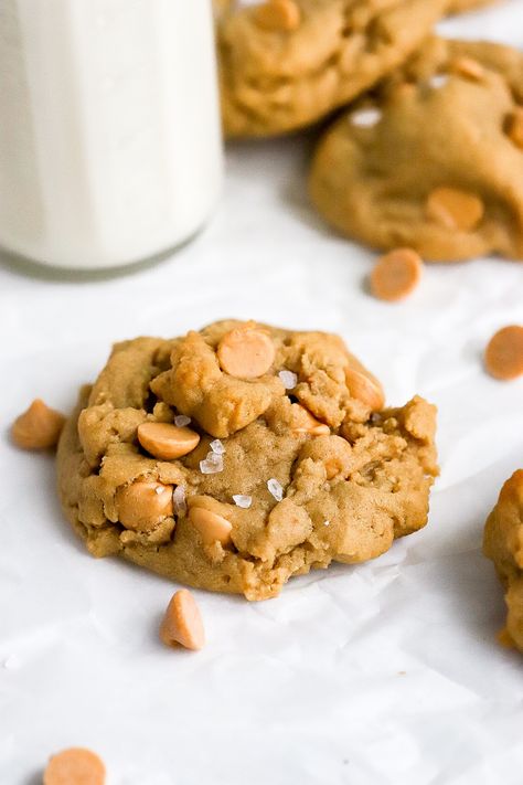 The Best Peanut Butter Butterscotch Cookies Recipe Peanut Butter Butterscotch Cookies, Butterscotch Peanut Butter, Butterscotch Cookies Recipes, Peanut Butter Oatmeal Bars, Butterscotch Cookies, Side Angle, Flavor Combinations, Jam Cookies, Best Peanut Butter