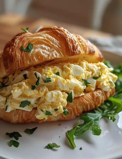 Egg Salad Croissant Sandwich Recipe Croissant Sandwich Recipe, Street Corn Salad Recipe, Shrimp Salad Sandwich, Mexican Street Corn Salad Recipe, Chicken Caesar Salad Recipe, Street Corn Salad, Lunch Options, Croissant Sandwich, Mexican Street Corn Salad