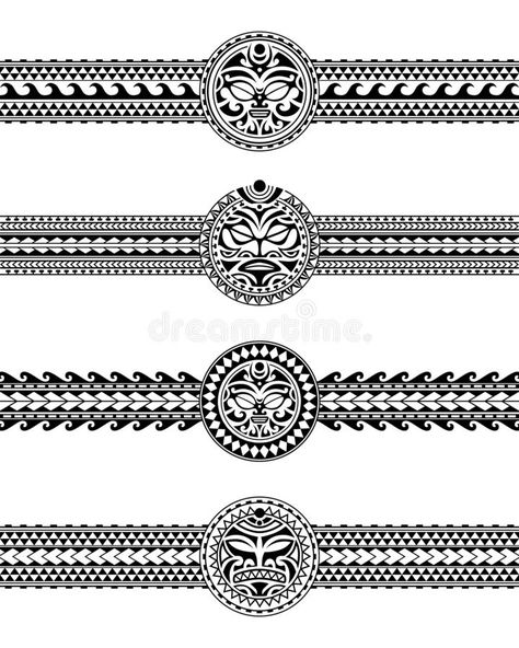 Set Of Maori Polynesian Tattoo Border Tribal Sleeve Pattern Vector. Samoan Bracelet Tattoo Design Fore Arm Or Foot. Stock Vector - Illustration of tribal, pattern: 163486631 Bracelet Tattoo Design, Tattoo Border, Polynesian Tattoo Sleeve, Stammestattoo Designs, Tato Maori, Tattoo Band, Bracelet Tattoo, Armband Tattoos, Forearm Band Tattoos