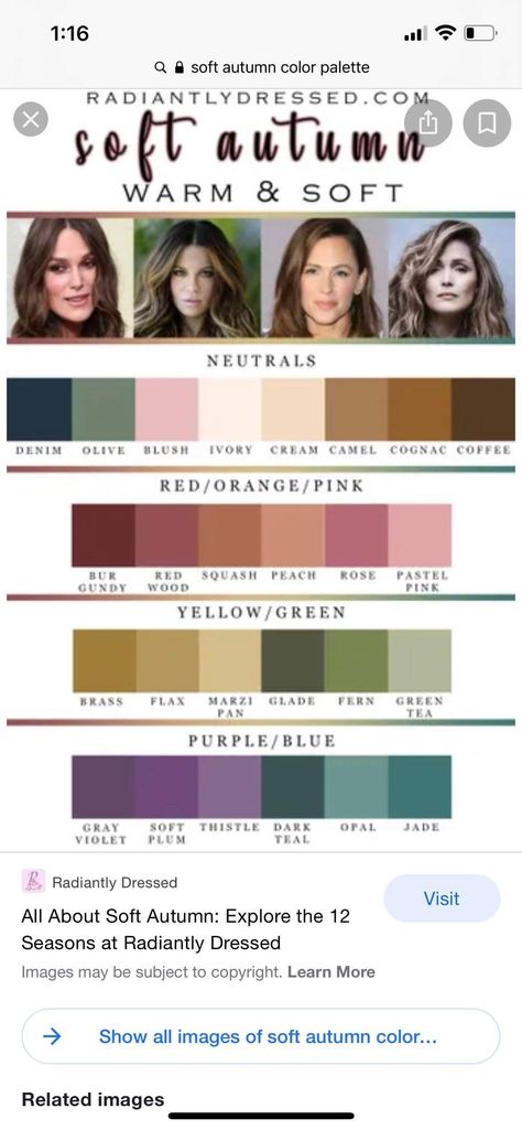 Autumn Purple, Soft Autumn Palette, Soft Autumn Color Palette, Yellow Palette, Purple Outfit, Brown Hair Looks, Fall Color Palette, Purple Outfits, Soft Autumn