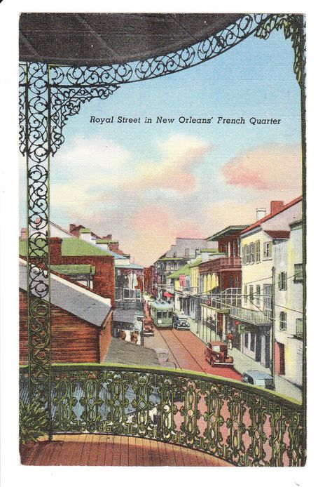 New Orleans Louisiana Vintage Postcard by PicturesFromThePast, $4.25 French Quarter Art, New Orleans History, French Quarter New Orleans, Saint Ann, Louisiana Art, New Orleans French Quarter, New Orleans Louisiana, Crescent City, Cultural Experience