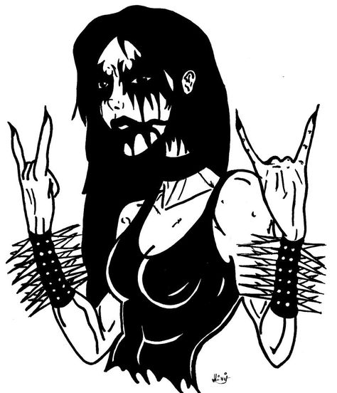 Black Metal Girl. Black Metal Girl, Metal Girl, Ideas Style, Home Ideas, Black Metal, Style Inspiration, Deviantart, Hair, Black