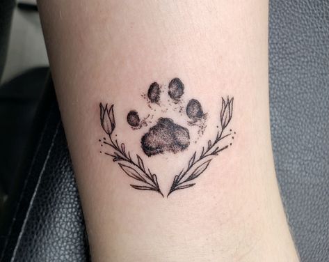 Dog Paw Print Flower Tattoo, Dog Nose Print Tattoo With Flowers, Dog Print Tattoo With Flowers, Cat Paw Print Tattoo With Flowers, Horse Tribute Tattoo, Paw With Flowers Tattoo, Paw Print With Flowers Tattoo, Paw Print Tattoo With Flowers, Dog Paw Tattoo Memorial